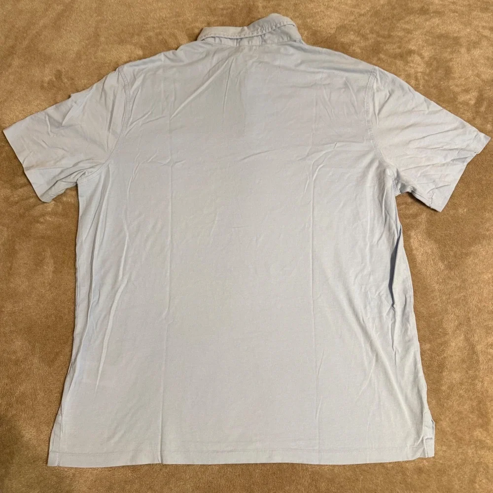 Polo Ralph Lauren Mens Classic Fit Pocket Polo Shirt Light Blue Large Cotton